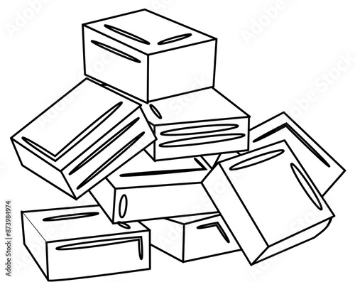 junk food coloring page illustration