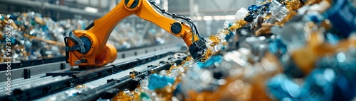 Robot Sorting Plastic Waste...