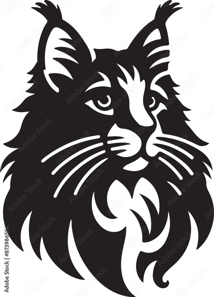 Cat Silhouette Vector Illustration. International Cat Day Silhouette Vector. Cat Silhouette Vector Illustration. International Cat Day Silhouette Vector.