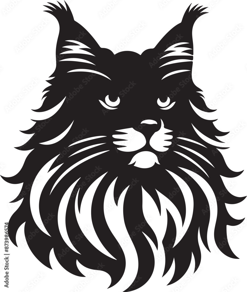 Cat Silhouette Vector Illustration. International Cat Day Silhouette Vector.