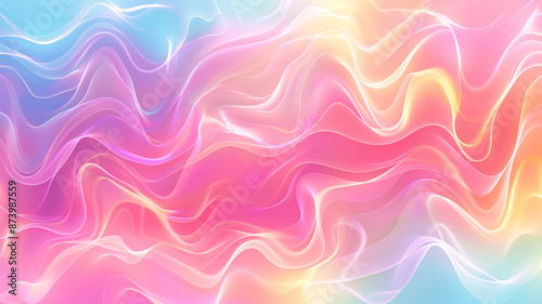 Vibrant Rainbow Background with Wavy Patterns