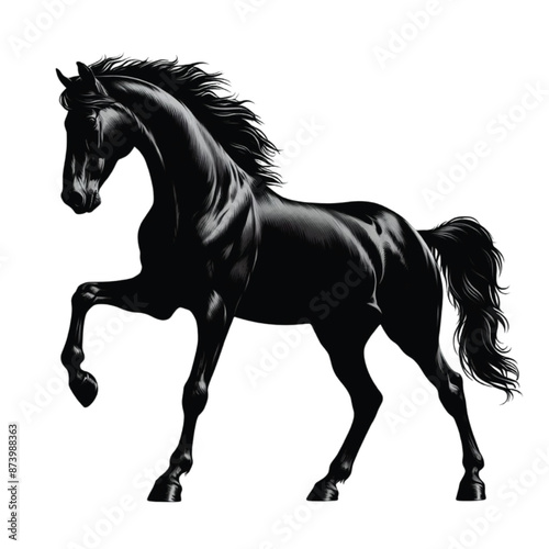 Silhouette horse vector