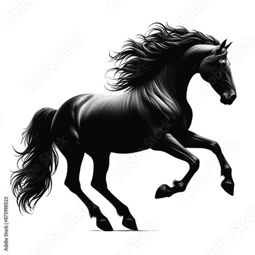 Silhouette horse vector