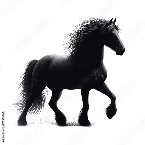 Silhouette horse vector