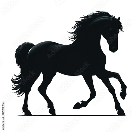 Silhouette horse vector