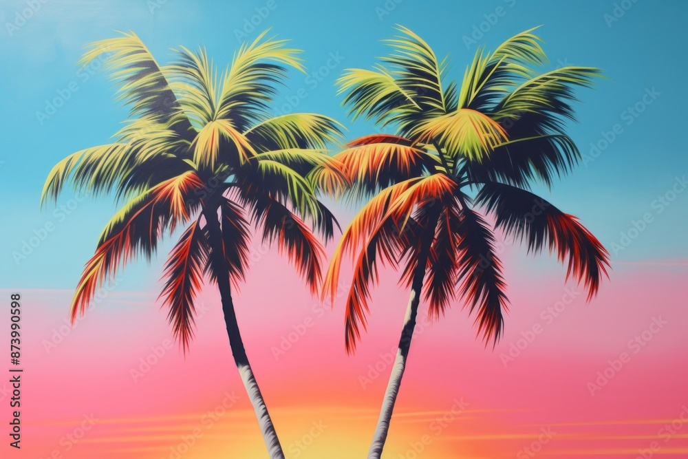 Coconut trees outdoors nature summer. Coconut trees outdoors nature summer.