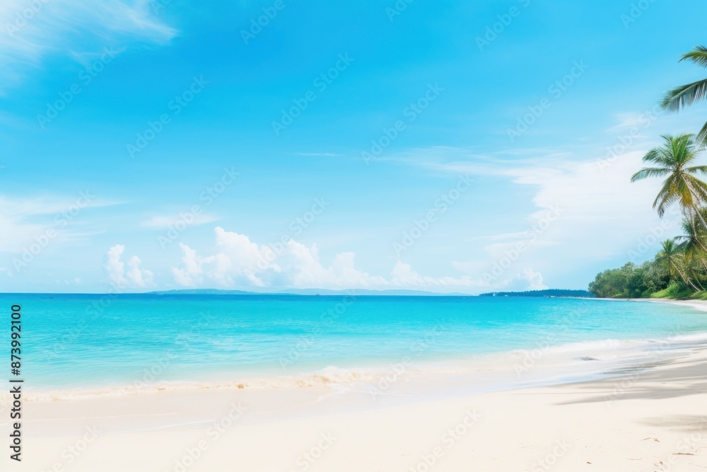 Fototapeta premium Tropical beach sky landscape outdoors.