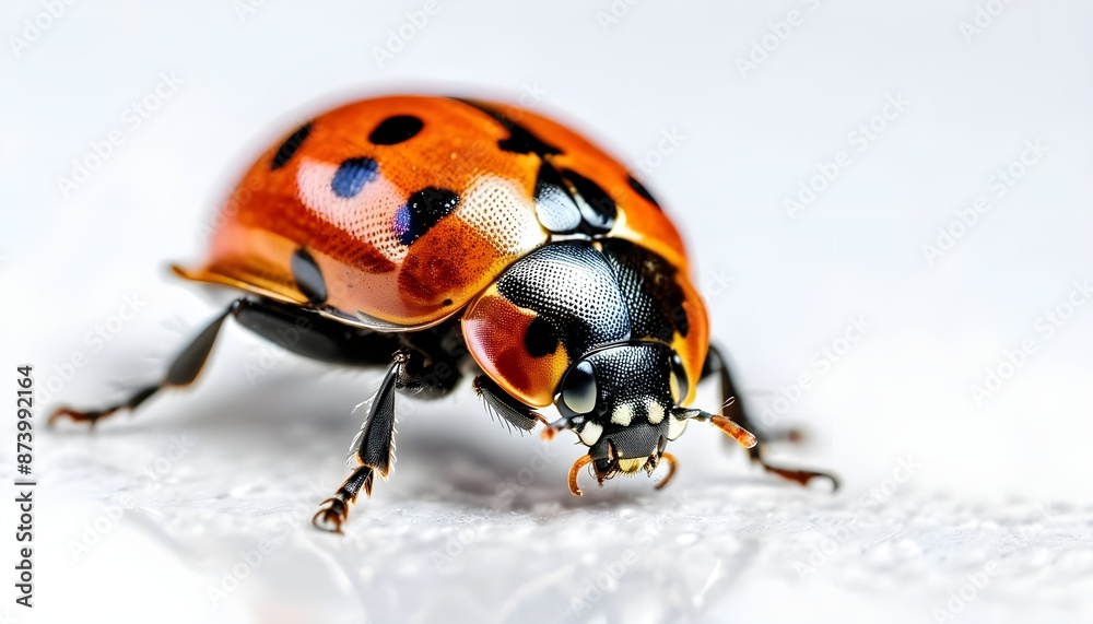 Fototapeta premium ladybug on a white background, bug animal on white background