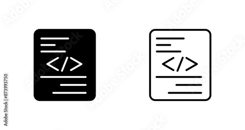 Piece of Code Vector Icon