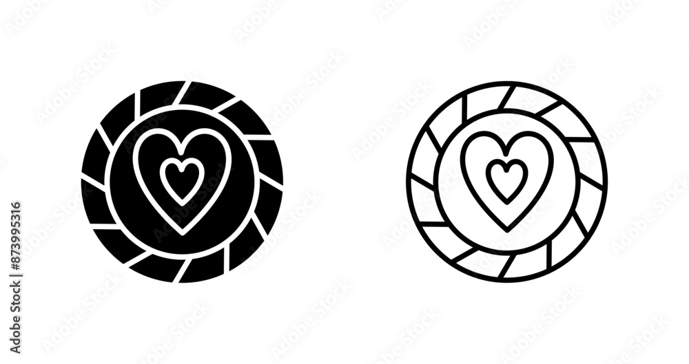 Heart Chip Vector Icon
