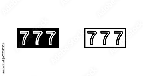 Triple Sevens Vector Icon