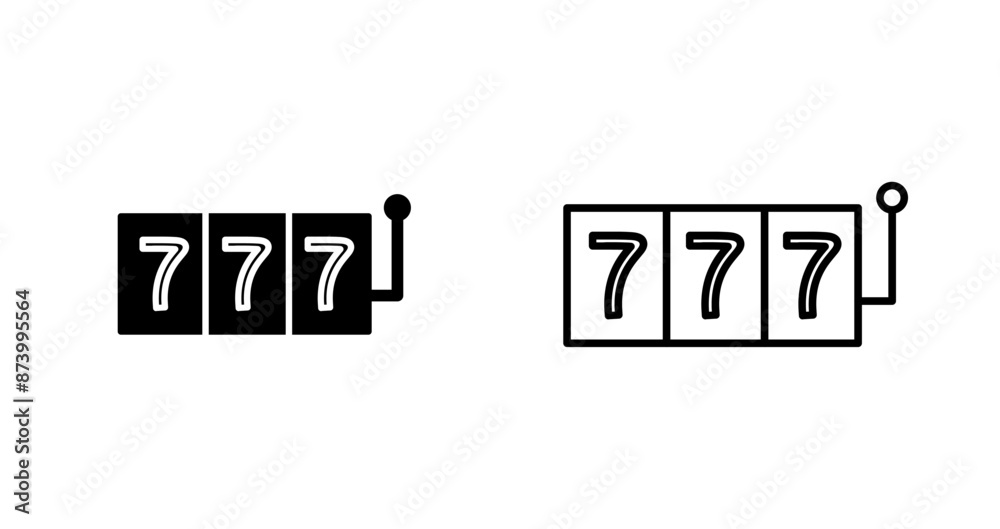 Slot Machine with Sevens Vector Icon Slot Machine with Sevens Vector Icon