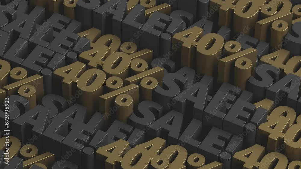 Discount 10% to 90% off sale isometric animation. 40% off for flash sale, big deal, cyber week, hot deal, super sale, mega sale, black friday, black week advertising and discount promotion offer. Discount 10% to 90% off sale isometric animation. 40% off for flash sale, big deal, cyber week, hot deal, super sale, mega sale, black friday, black week advertising and discount promotion offer.