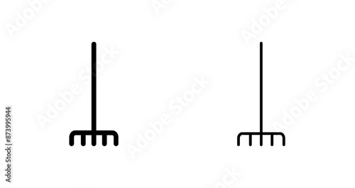Fork picking leaves Vector Icon