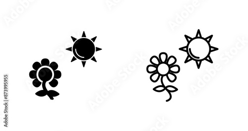Flower in sunlight Vector Icon
