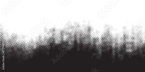 Vector vibrant halftone tonal wavy pattern. Pointillist liquid flow modern background design eps 10