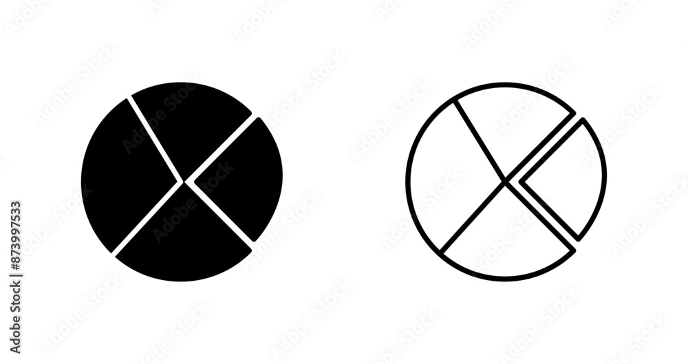 Pie Chart Vector Icon Pie Chart Vector Icon