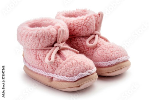 Booties for Baby Girls. Pink Newborn Shoes Symbolizing Comfort and Style