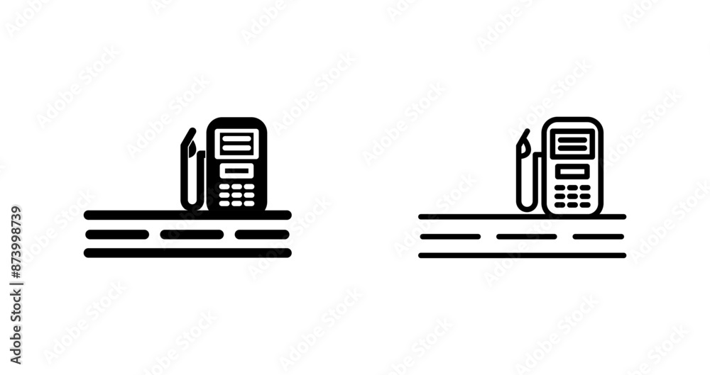 Fototapeta premium Gas Station Petrol Station Vector Icon