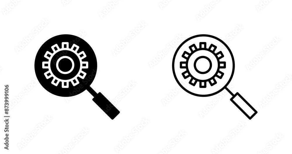 Intelligent Search Vector Icon Intelligent Search Vector Icon