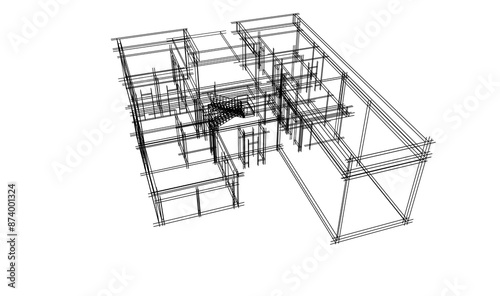 architectural drawing 3d