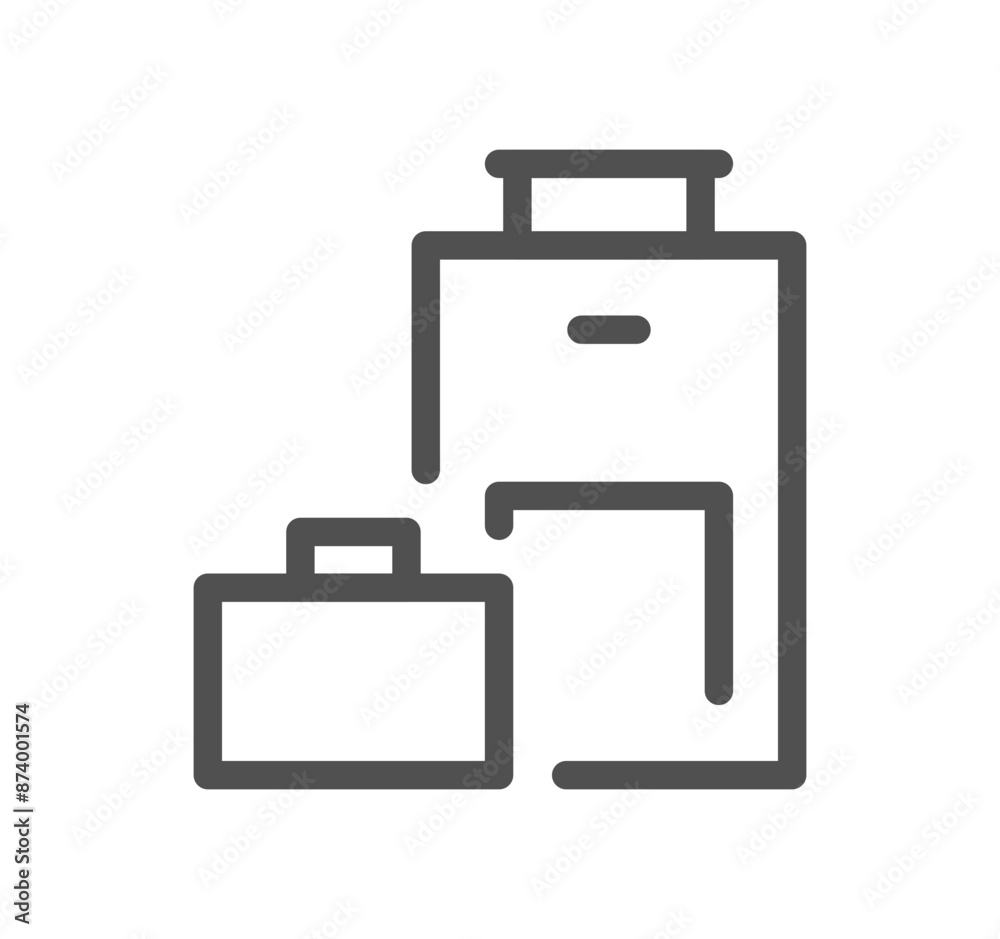 Baggage and travel icon outline and linear vector.
Baggage and travel icon outline and linear vector.