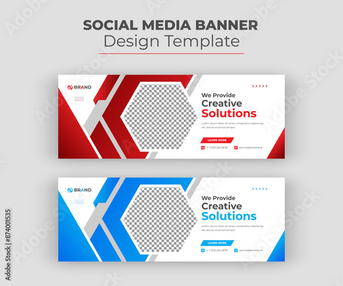 Corporate Business Facebook cover social media post and banner template