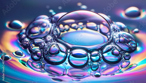 泡のある背景,Generative AI AI画像