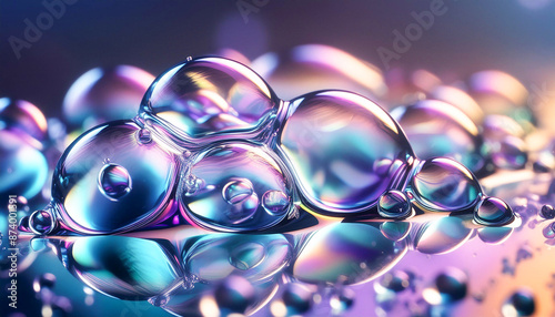 泡のある背景,Generative AI AI画像