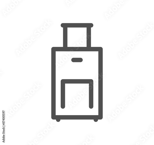 Baggage and travel icon outline and linear vector.	
