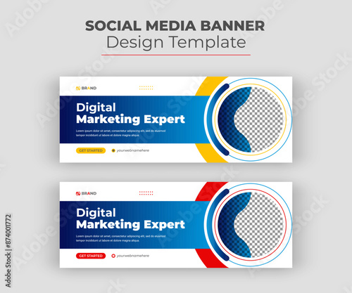 Corporate Business Facebook cover social media post and banner template