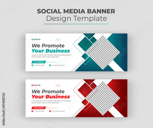 Corporate Business Facebook cover social media post and banner template