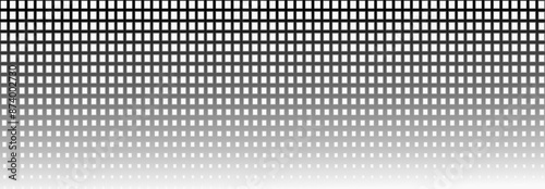 halftone, squares Geometric pattern ,Illustration, vector, alternating overlapping, orderly arrangement background, black and white, banner, website. dark white and gray. 