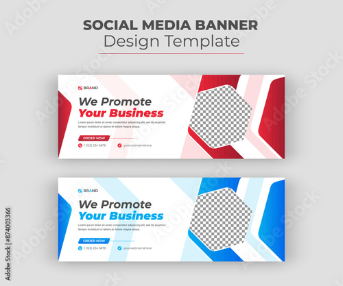 Corporate Business Facebook cover social media post and banner template