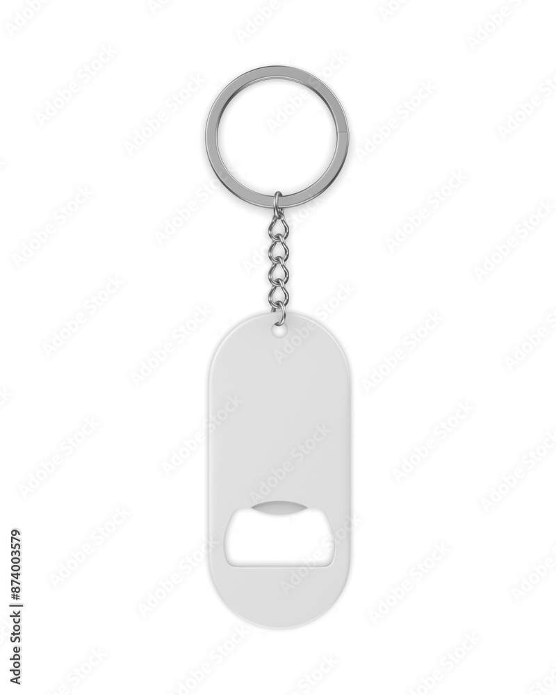 Blank opener keychain template mockup 3d illustration. Blank opener keychain template mockup 3d illustration.