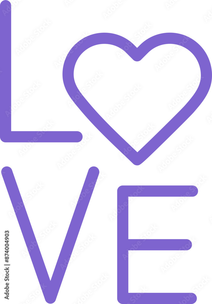 LOVE font text design with heart shape icon LOVE font text design with heart shape icon