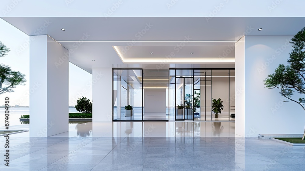 Fototapeta premium Modern Minimalist Entrance