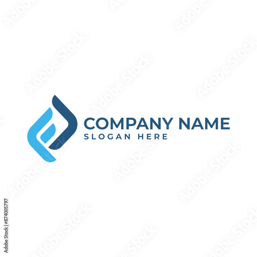 Letter F initial lettermark with the backward and forward arrow in modern and minimalist style