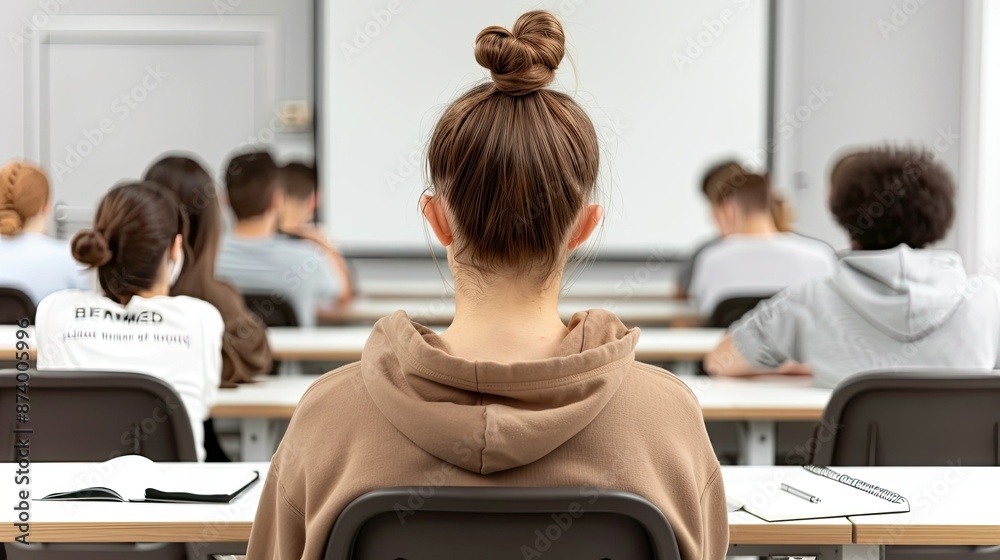 Fototapeta premium A Moment of Reflection in the Classroom
