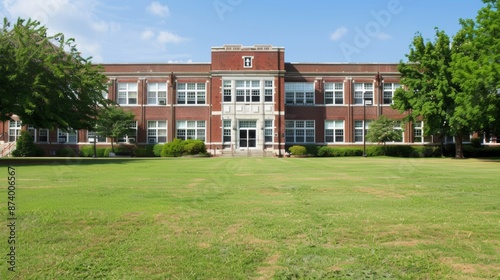School building.View of typical American school building exterior © Chinases
