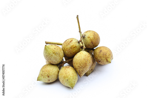 Schleichera oleosa or kusum fruits on white background close-up view  photo