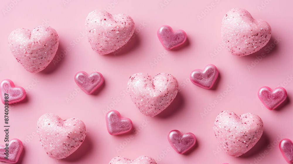 pink background with hearts pink background with hearts
