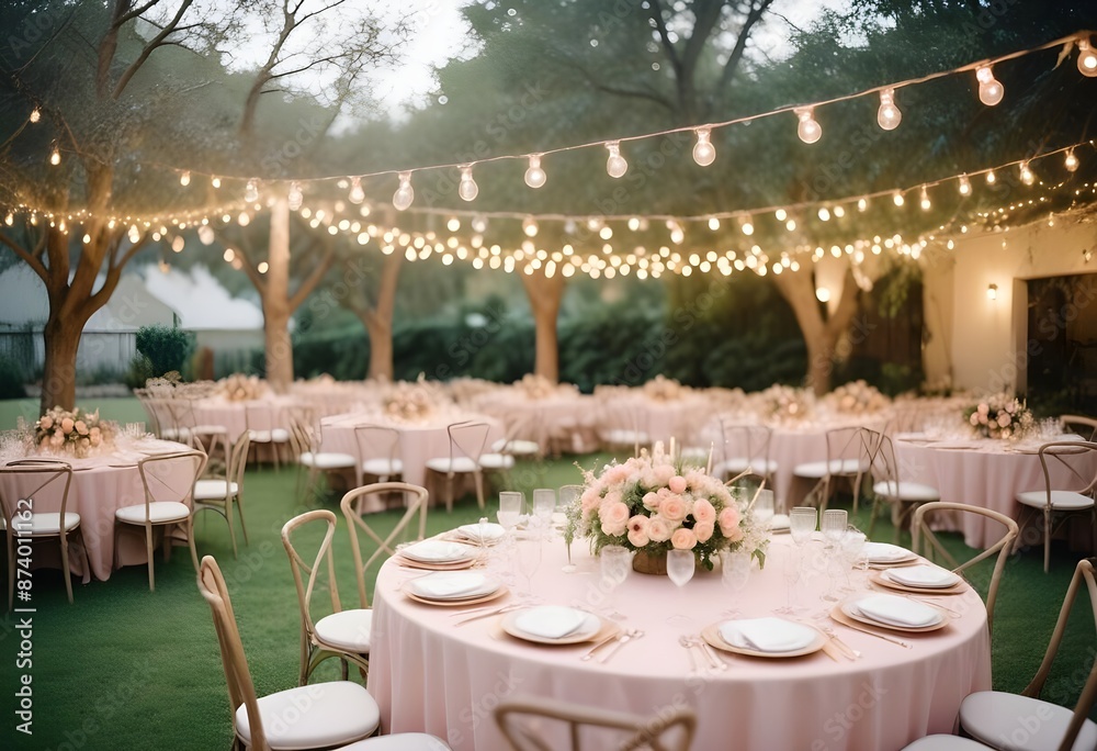 Obraz premium Elegant outdoor party. Elegant garden party