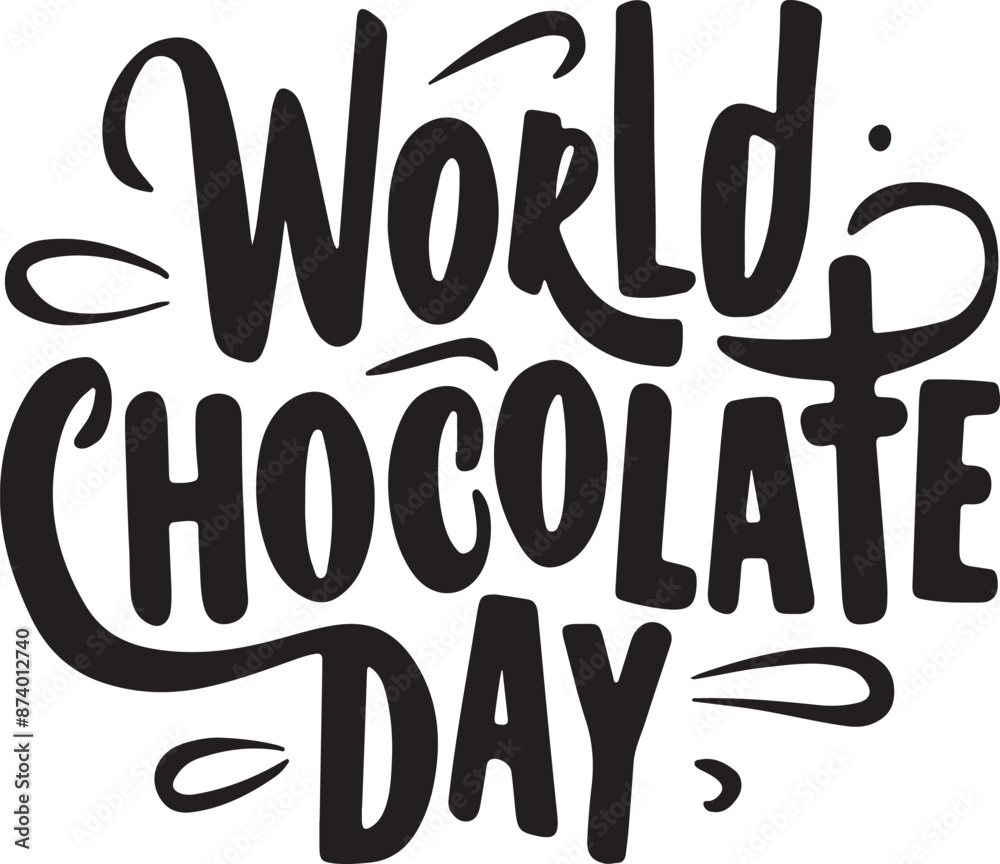 world chocolate day silhouette, illustrator vector art world chocolate day silhouette, illustrator vector art