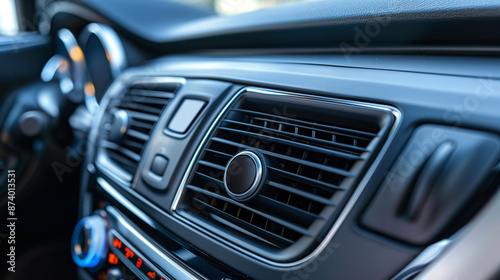 Ventilation system in car. Close-up photo. Deflectors. Ride in comfort © CozyDigital