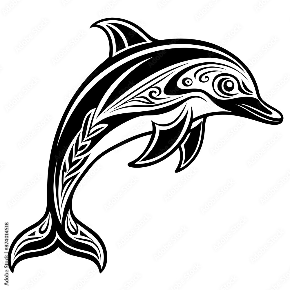 Dolphin vector silhouette Dolphin vector silhouette