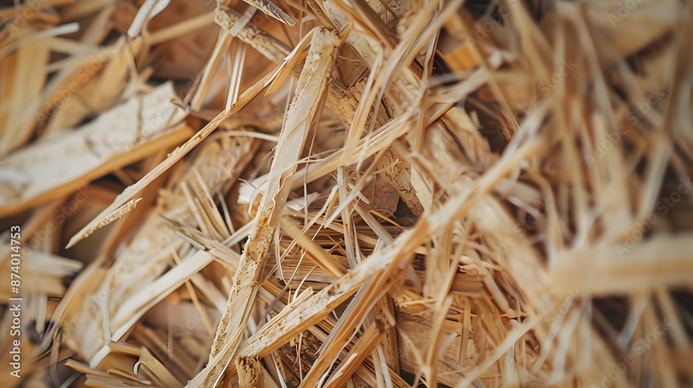 Detailed view of OSB surface, showcasing the unique pattern of oriented wood strands Detailed view of OSB surface, showcasing the unique pattern of oriented wood strands