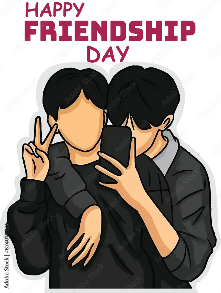 happy friendship day designs, vector graphic and illustration for card, banner, post, instagram post, flyer design and other uses. happy friendship day designs, vector graphic and illustration for card, banner, post, instagram post, flyer design and other uses.