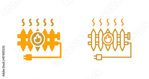 Heat Radiator Vector Icon