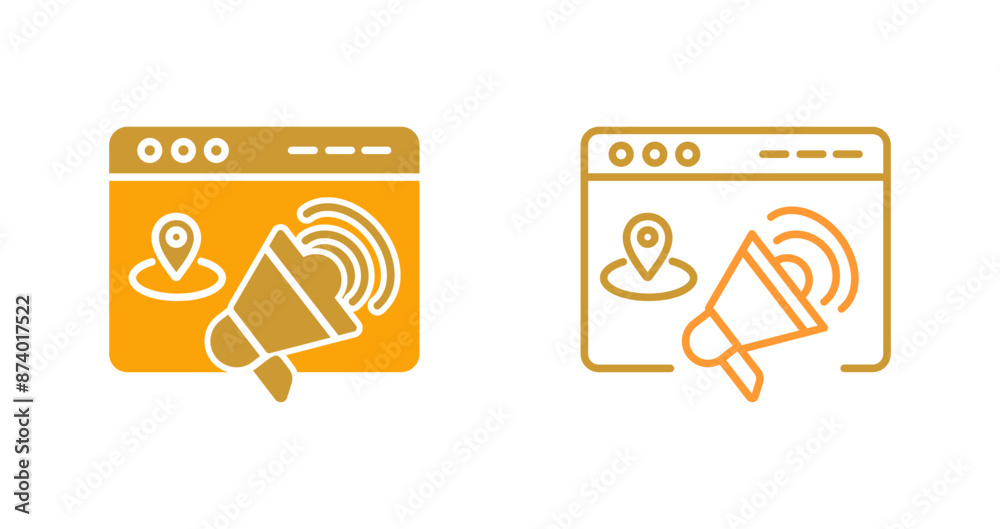 Location Web Advertising Vector Icon Location Web Advertising Vector Icon